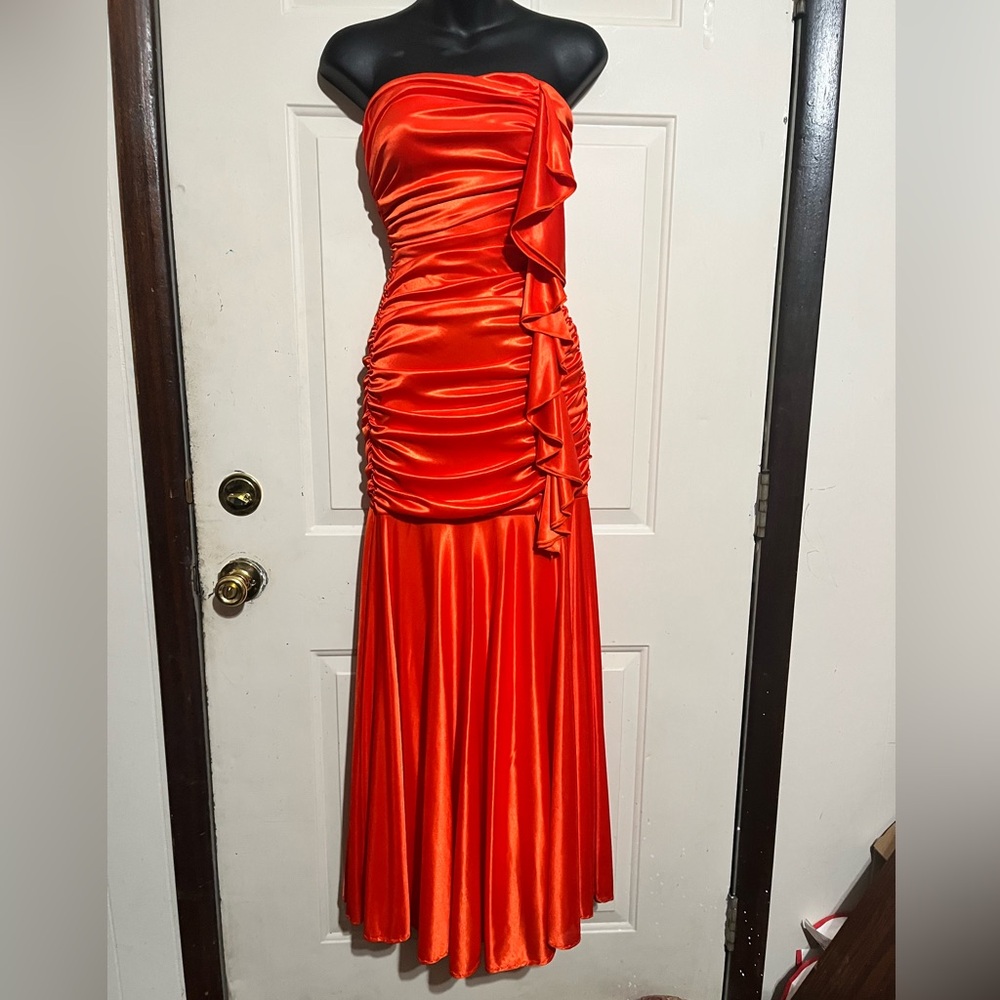 90s TABOO VIBRANT PARTY DRESS RUCHING 💜FREE SHIPPING!!